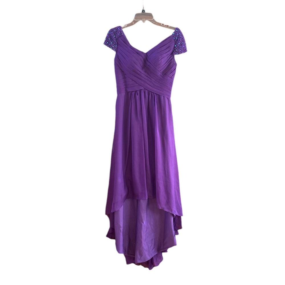 Purple high-low formal dress